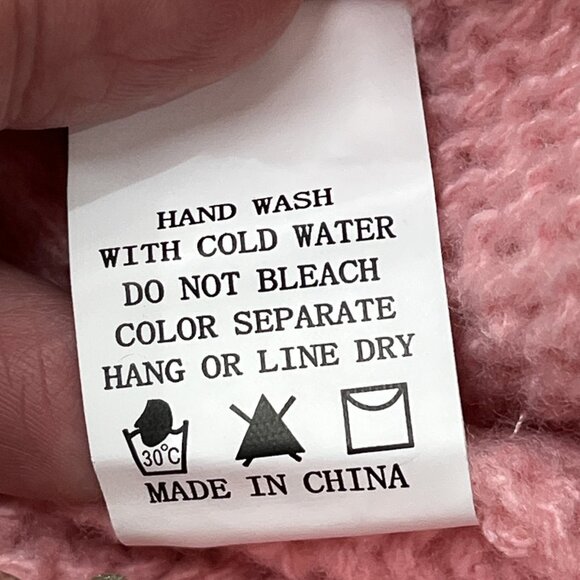 Luna Sweater Womens M Pink Open Knit 3D Floral Oversized Cropped Cardigan Y2K - Picture 8 of 10